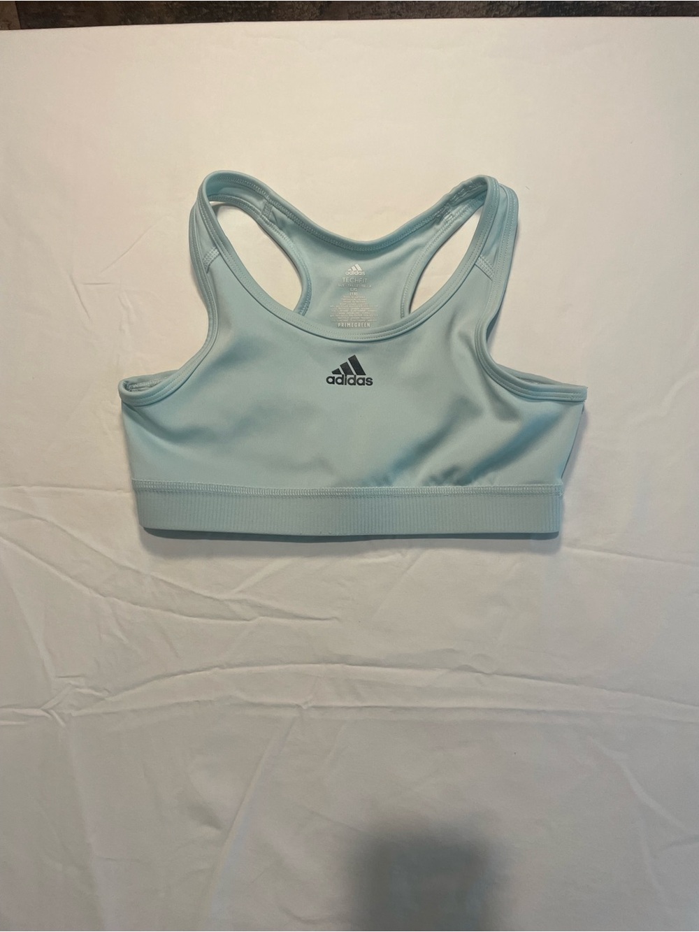 adidas Girls Large,  Light Blue Racerback sports bra
